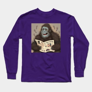 Bigfoot Always Turns Straight to the Comic Strips Long Sleeve T-Shirt